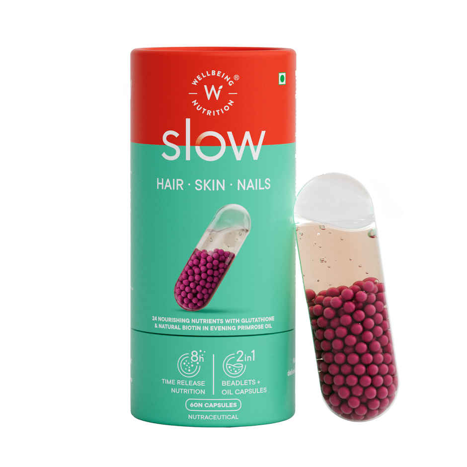 Wellbeing Nutrition Slow Skin, Hair & Nails Men & Women Glutathione, Hyaluronic acid, Biotin