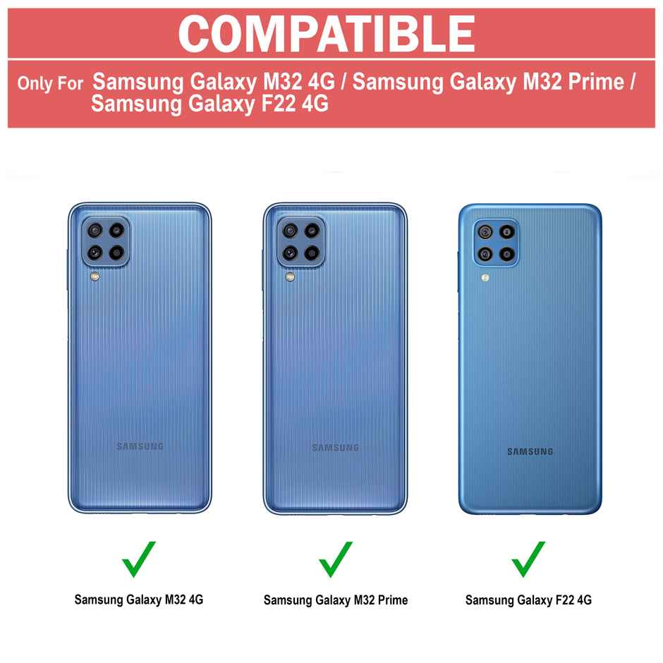 Zapcase Back Cover for Samsung Galaxy M32 | M32 Prime | F22 | Matte-Black