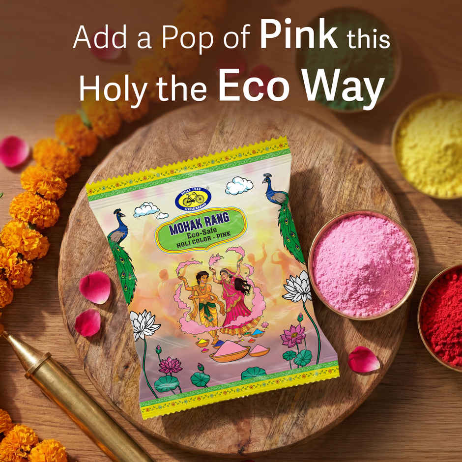 Mohak Rang Eco-Safe Holi Colour | Pink | Cycle