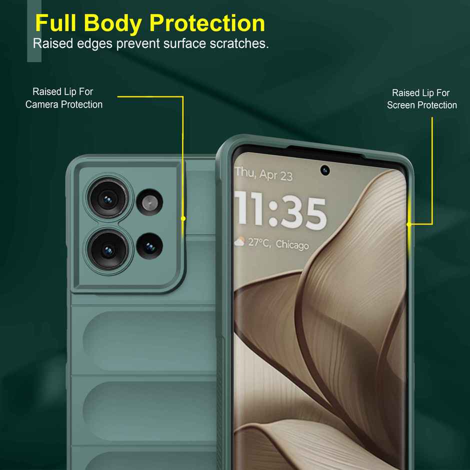 Zapcase Back Cover for Motorola Edge 50 Neo | Magic-DarkGreen