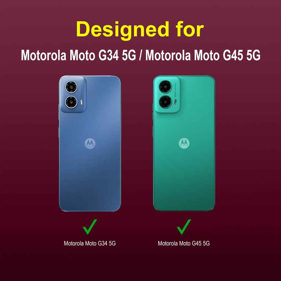 Zapcase Back Cover for Motorola Moto G34 5G | Magic-Plum