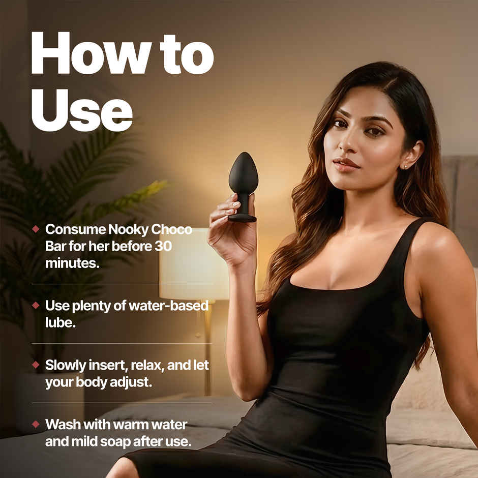 Nooky Crave 2 in 1 Intimacy Kit Silicone Plug and Aphrodisiac Chocolate