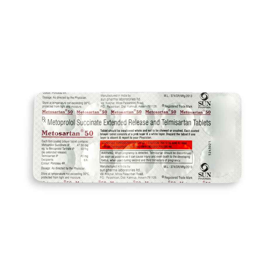 Metosartan 50 Tablet ER