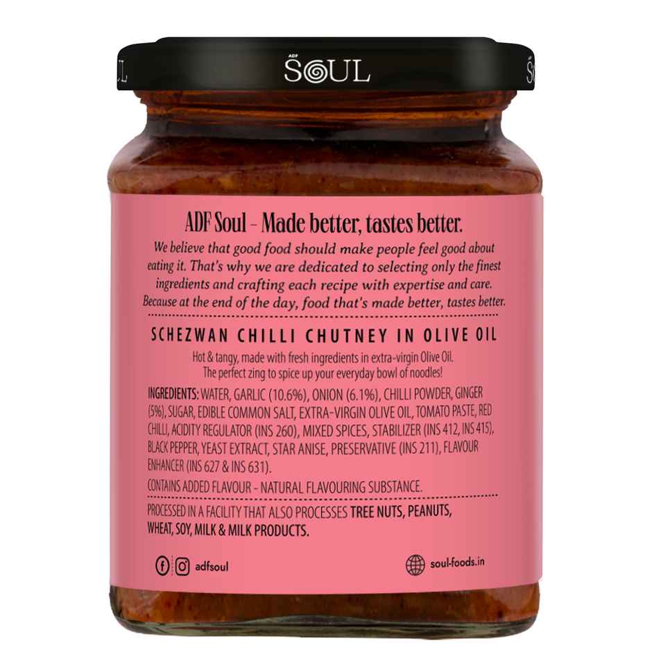 ADF Soul Schezwan Sauce, Dip In Olive Oil