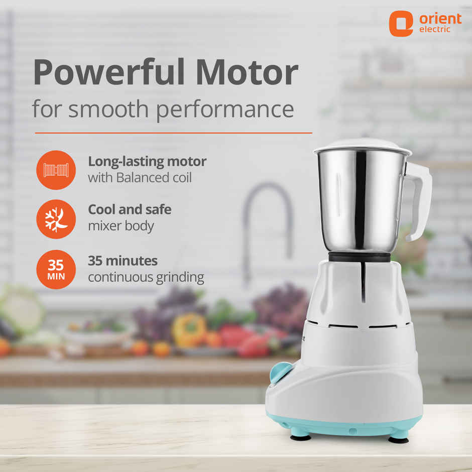 Orient Electric 500W mixer grinder | Kitchen Kraft 500 MGKK50B3 with 3 SS jars| 5 years warranty