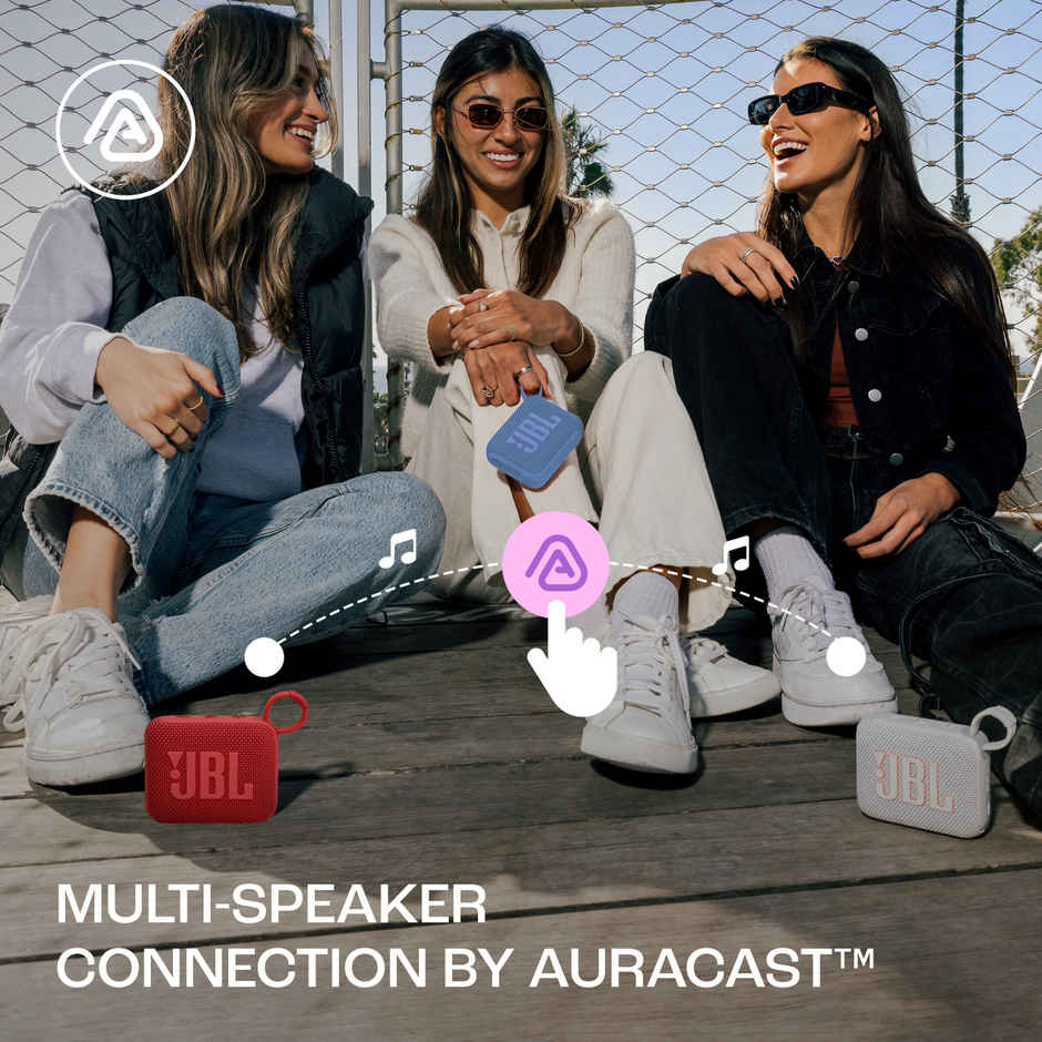 JBL Go 4, Wireless Ultra Portable Bluetooth Speaker (Without Mic, Blue)