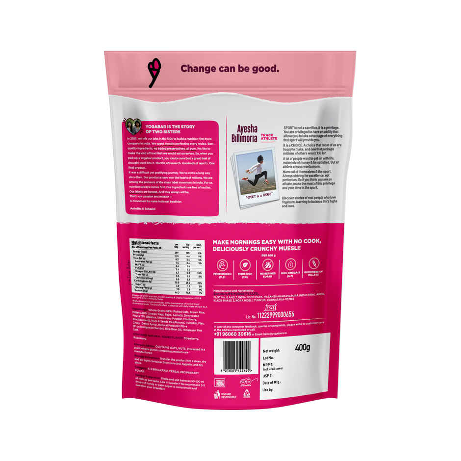 Yoga Bar Breakfast Cereal & Muesli | 91% Whole-Grains+ Dried Fruits + Fruit and Nut + Seeds
