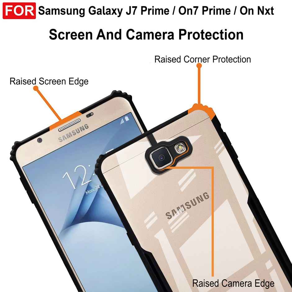 Zapcase Back Cover for Samsung Galaxy J7 Prime, Samsung Galaxy On7 Prime, | Matte-Black