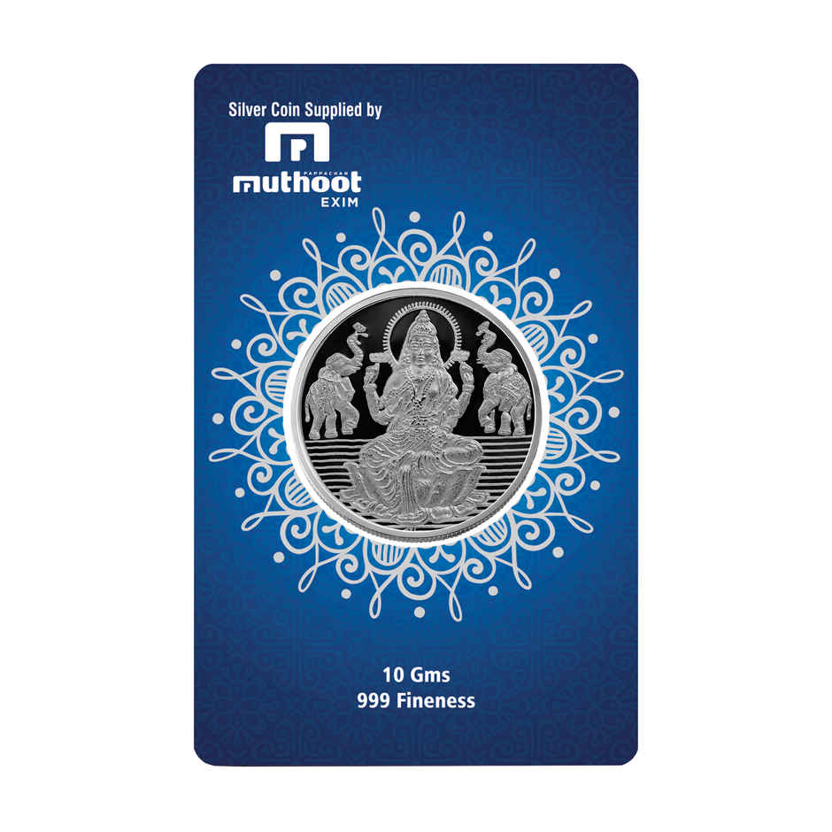 999 Pure Silver Coin | Lakshmi  Design | 10 g | Muthoot Exim