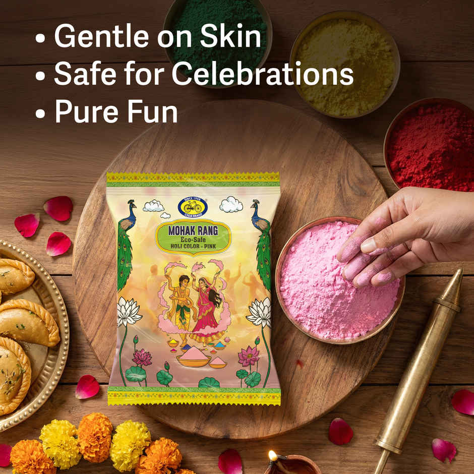 Mohak Rang Eco-Safe Holi Colour | Pink | Cycle