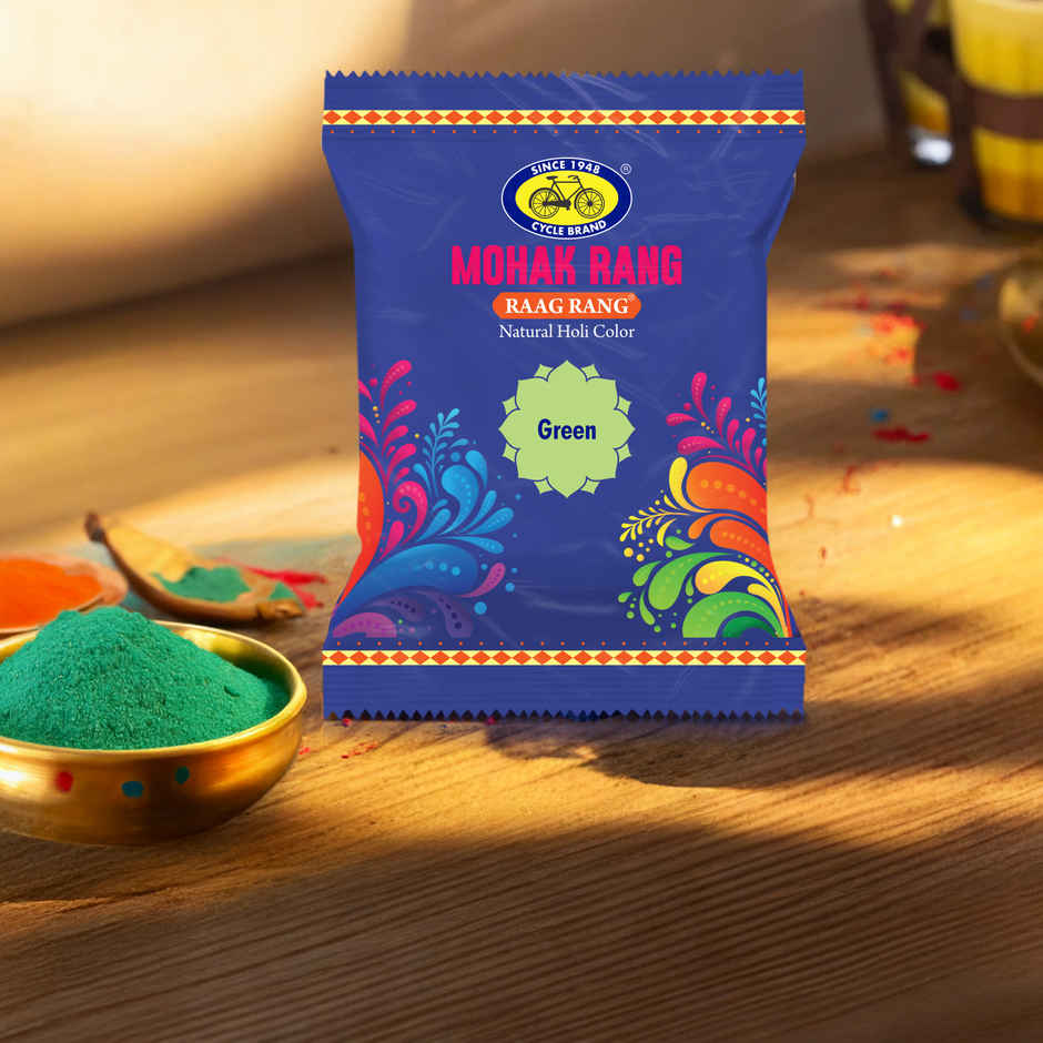 Mohak Rang Natural Raag Rang Holi Color | Green Cycle Combo