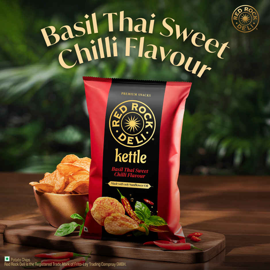 Red Rock Deli Kettle Chips Basil Thai | No Palm Oil Snacks