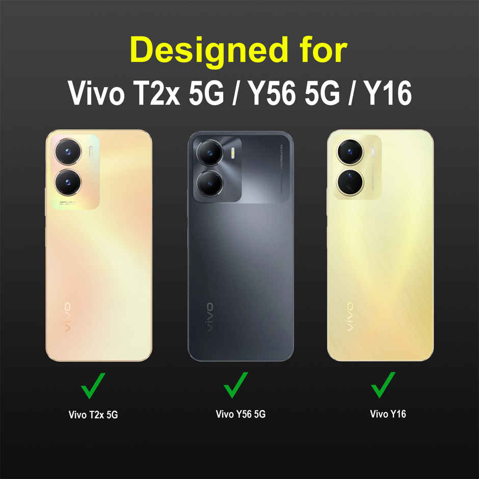 Zapcase Back Cover for Vivo Y16 | Magic-Black