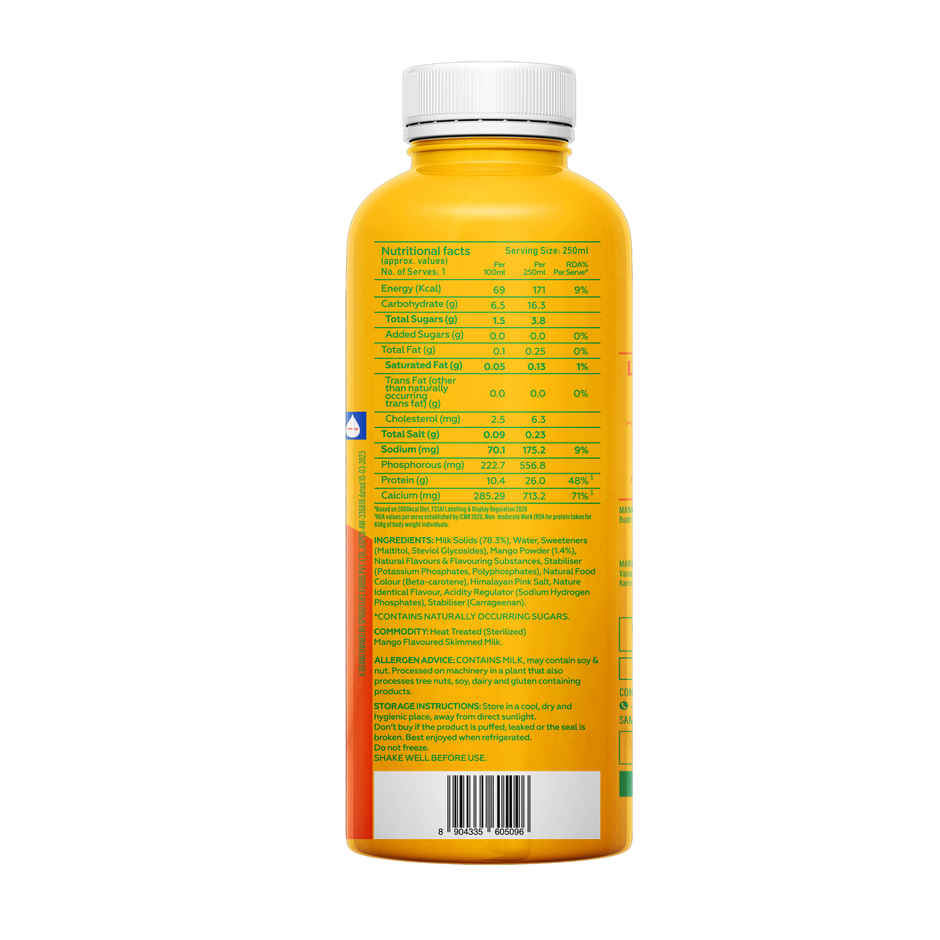 Yoga Bar 26g Protein Shake Mango Rizz, No Added Sugar, Rich In Calcium, 171 Calories