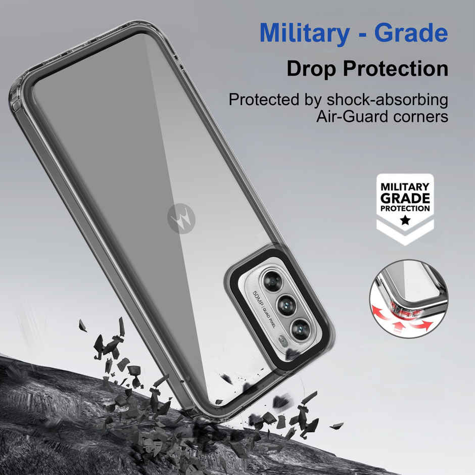 Zapcase Back Cover for Motorola Moto G62 5G | Space-Black