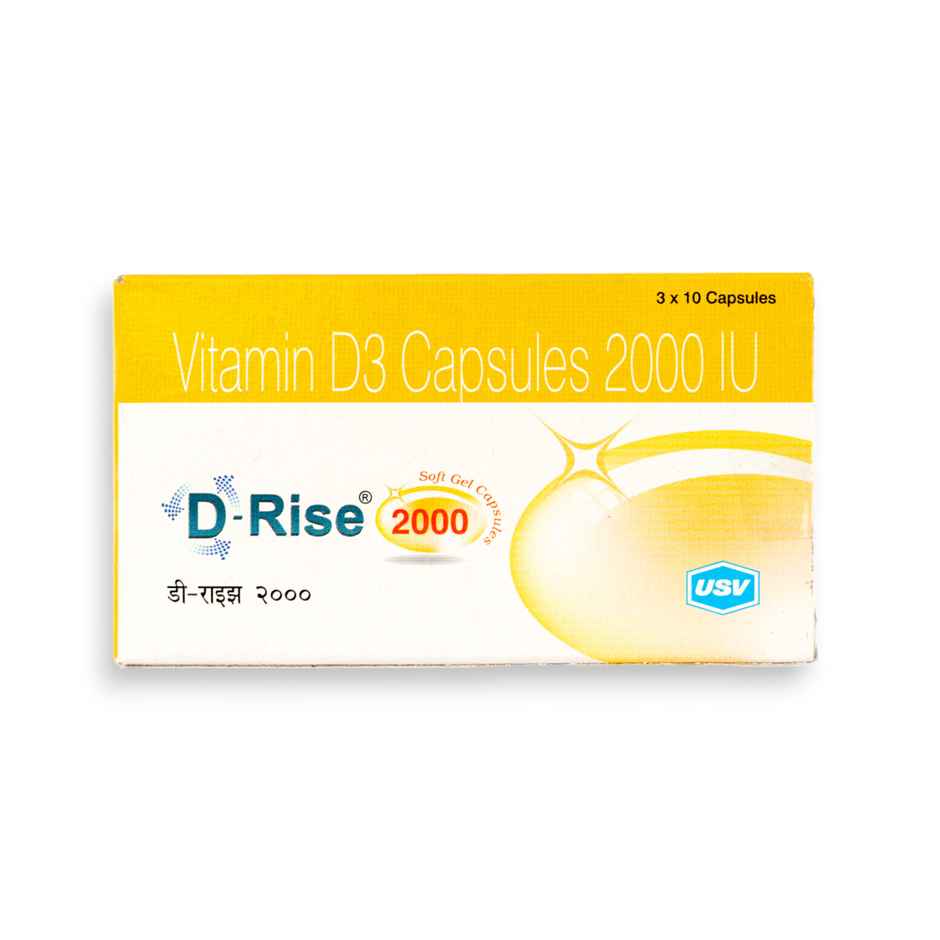 D-Rise 2000 Vitamin D3 Soft Gelatin Capsule