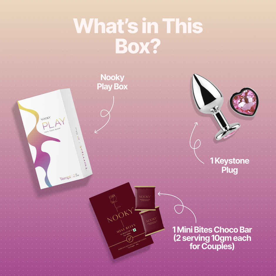 Nooky Tempt 2 in 1 Intimacy Kit Metal Plug and Aphrodisiac Chocolate