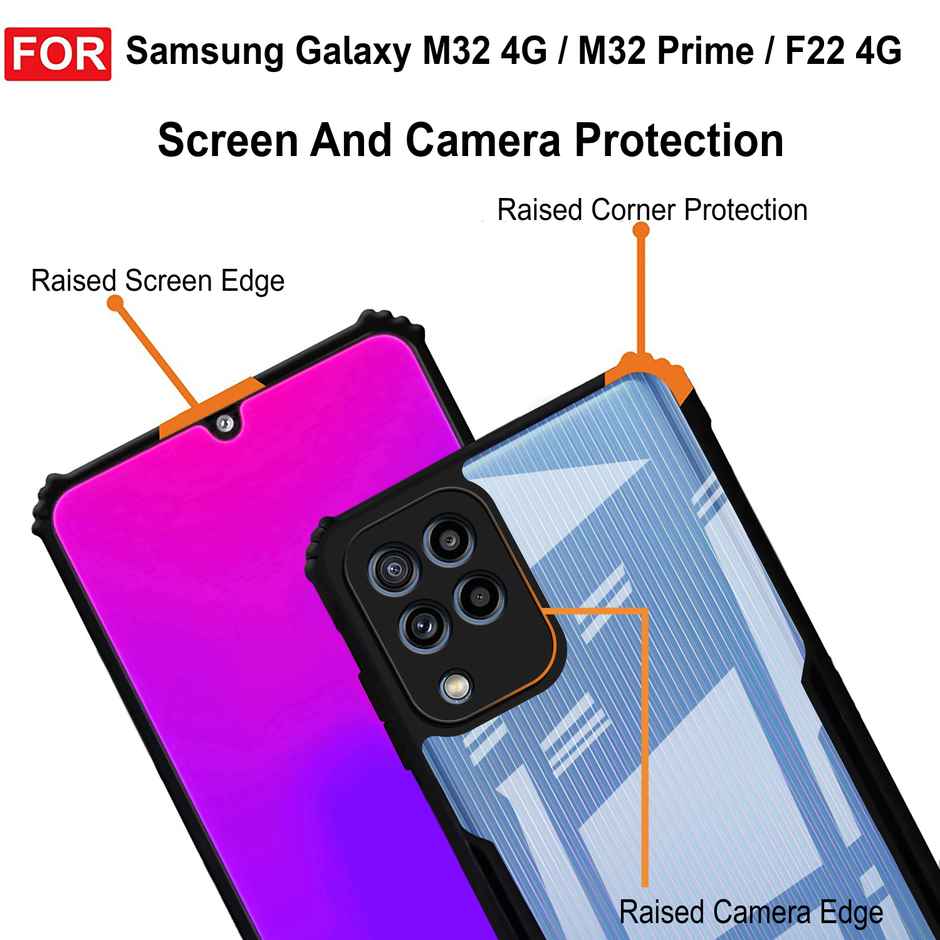 Zapcase Back Cover for Samsung Galaxy M32 | M32 Prime | F22 | Matte-Black