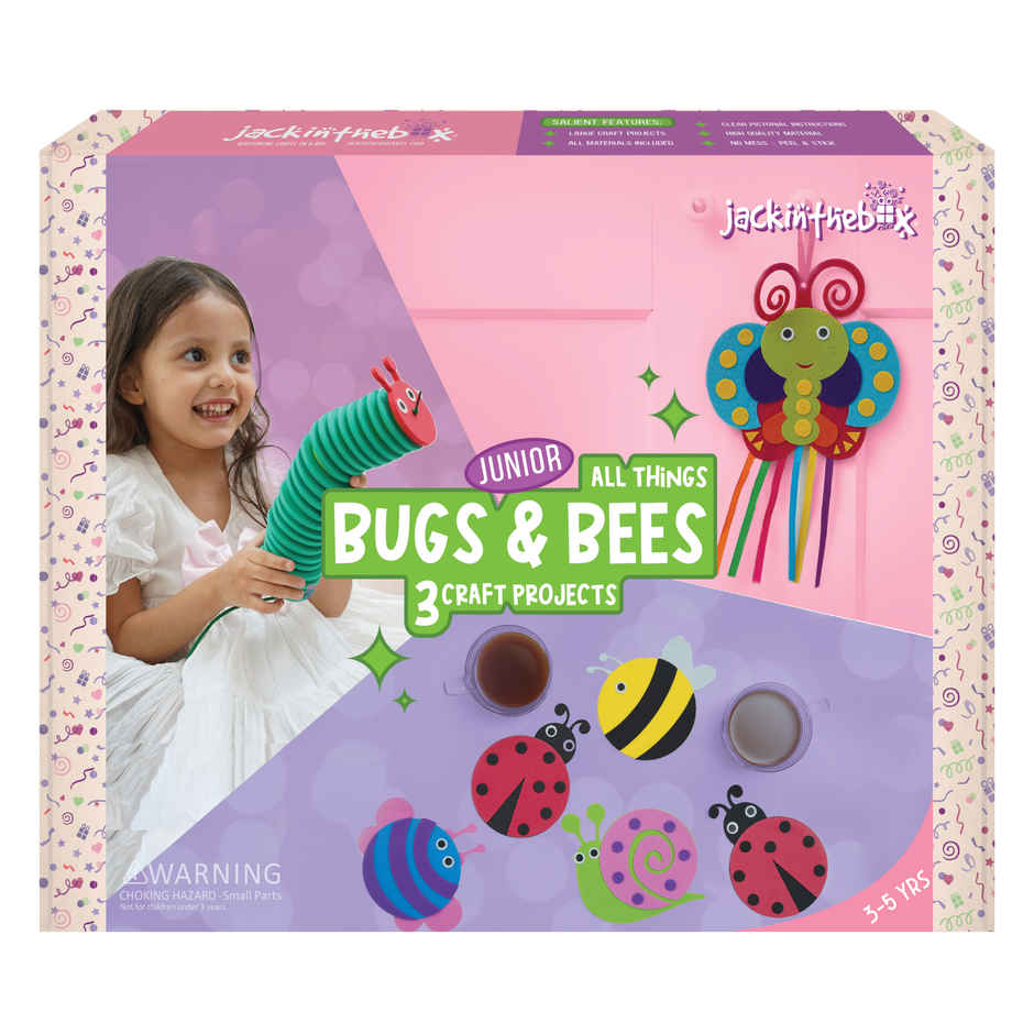 Jackinthebox All Things Bugs & Bees 3-In-1 Art & Craft Kit