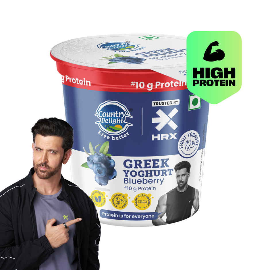 Country Delight 10g Protein Greek Yoghurt | Blueberry Combo 