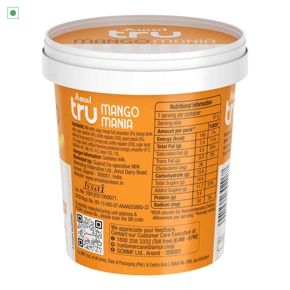 Amul Tru Mango Mania Ice Cream Cup