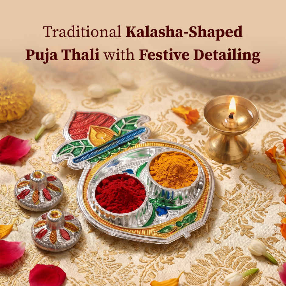 Puja Thali Kalasha Shape for Rakhi, Pooja, Home Temple & Festive Decor | From House of Cycle