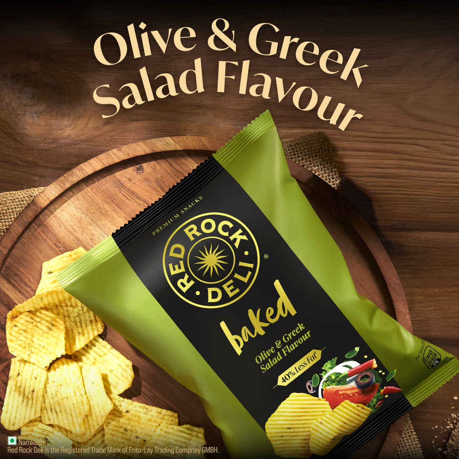 Red Rock Deli Baked Chips Greek Salad | 40% Less Fat Snacks