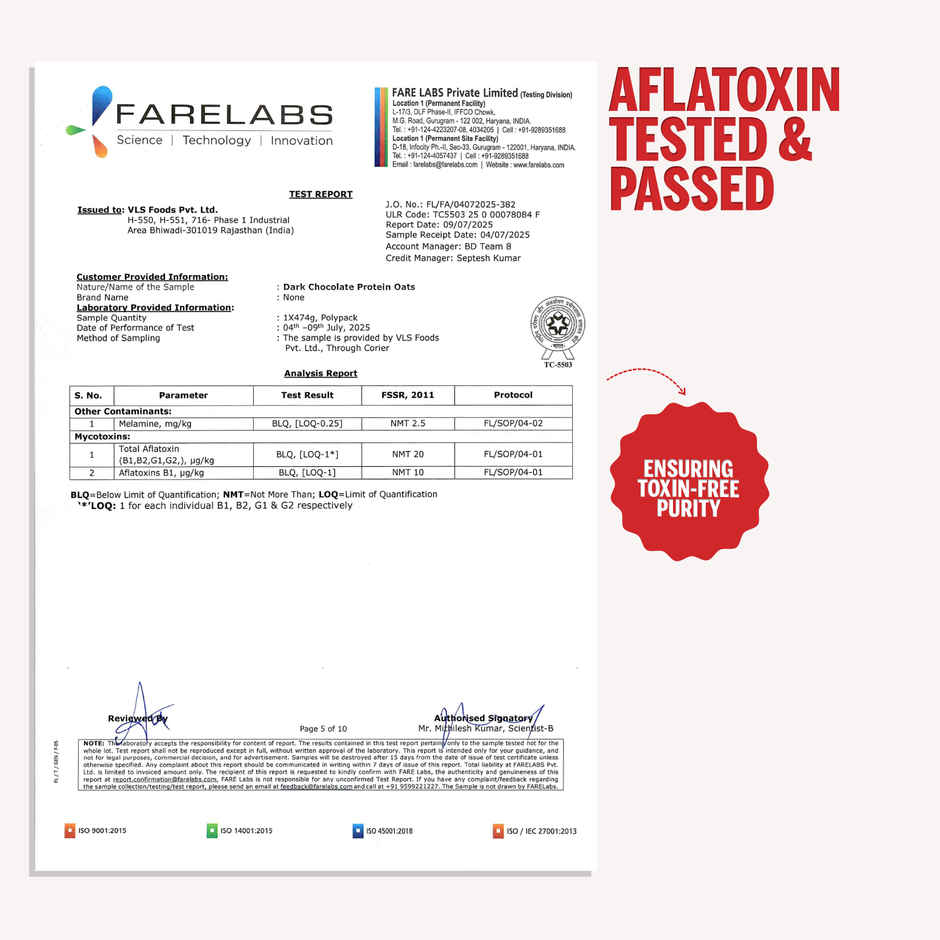 DOCTOR'S CHOICE Protein Oats, 27g Pure Protein, Jaggery Sweetened, No Additives & Refined Sugar Box