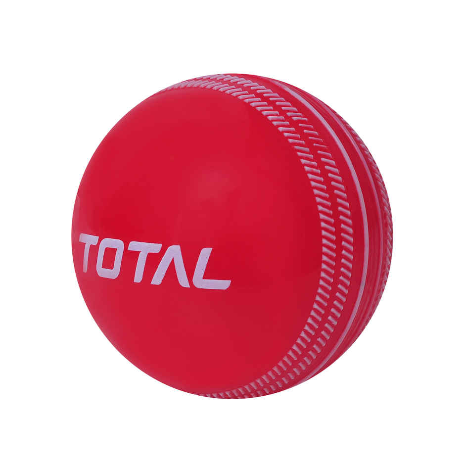 Total Heavy Weight Red Synthetic Wind Cricket Ball - Ideal for All Age Groups