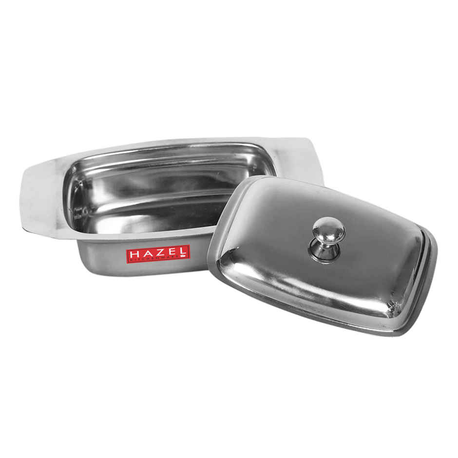 Hazel Stainless Steel Butter Box | Butter Dish With Lid For Storage