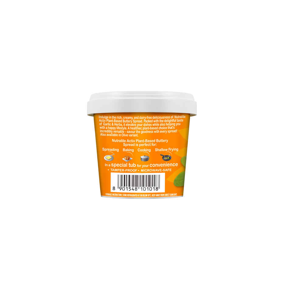 Nutralite Activ Plant Based Buttery Spread - Garlic & Herbs
