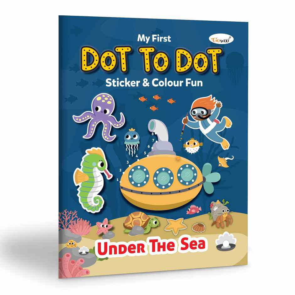 My First Dot to Dot Sticker & Colour Fun - Under the Sea Book - Kids Sticker and Coloring Book