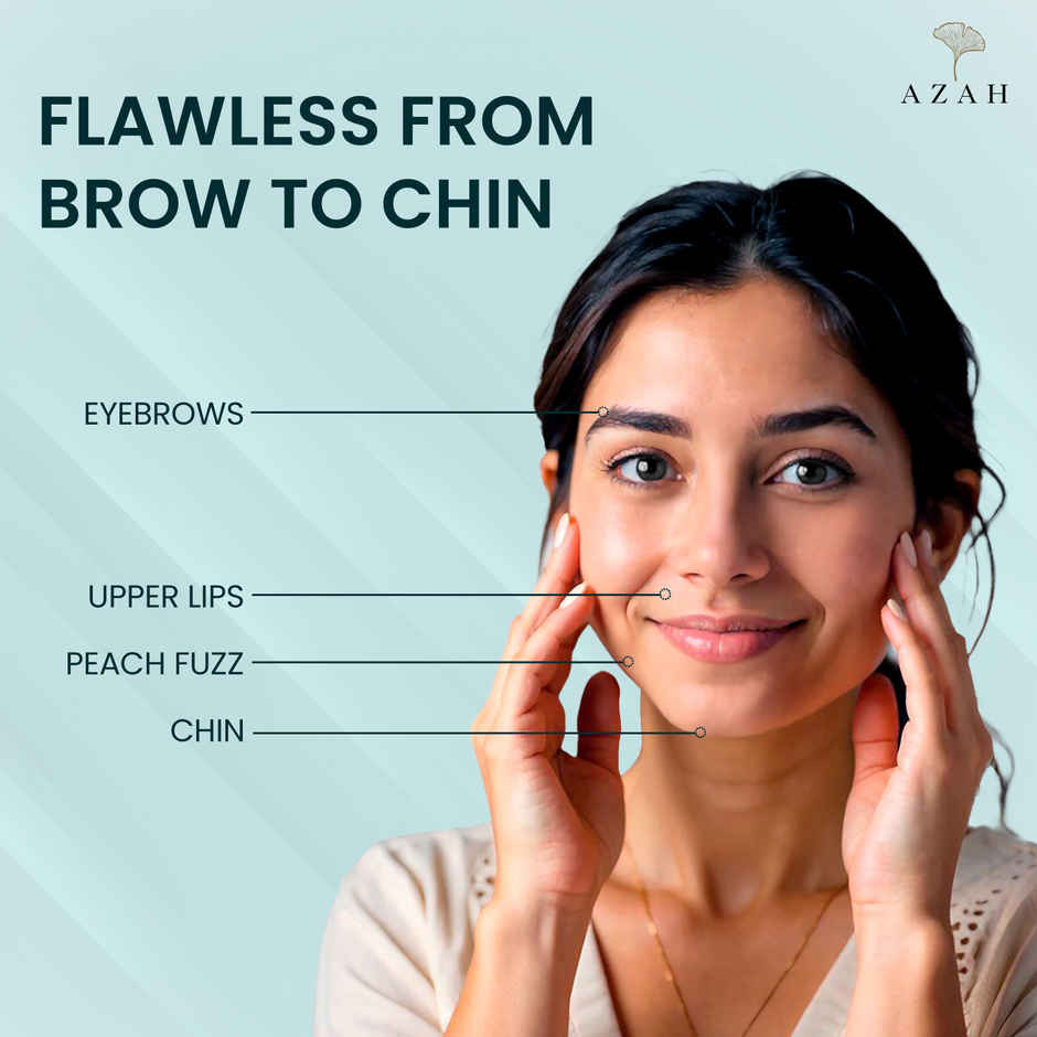 Azah Electric Mini Facial Trimmer | Painless Hair Removal for Upper Lips | Chin & Peach Fuzz