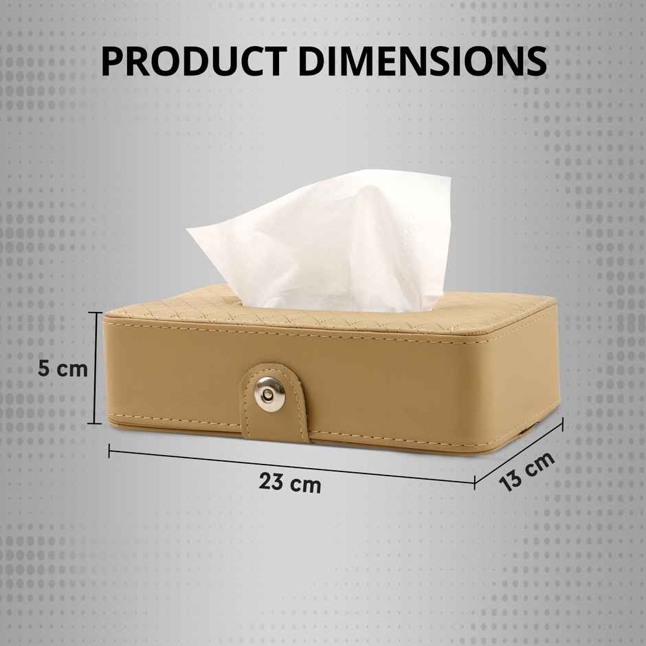 Robustt Plastic Tissue Holder | Beige