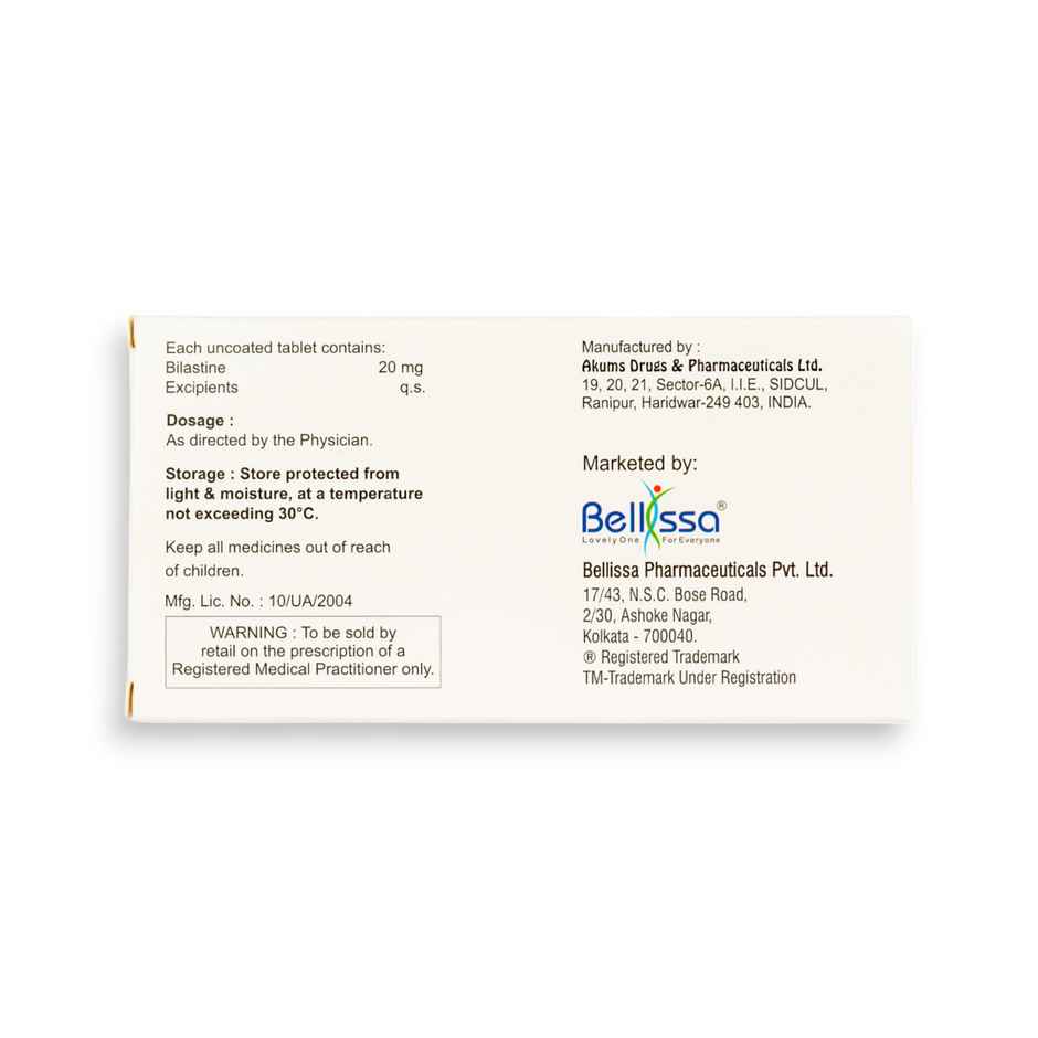 Bilastibel 20mg Tablet