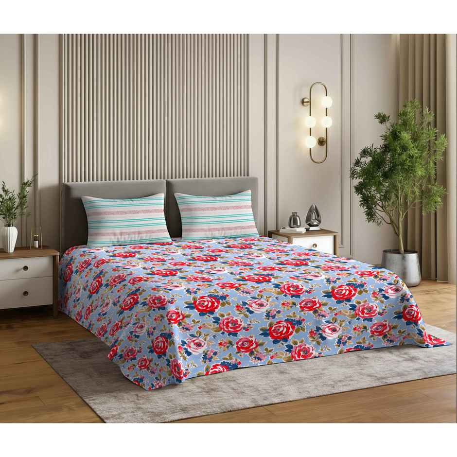 Dream Living 135 GSM King Bedsheet Set |275 x 275 cm| With 2 Pillow Covers