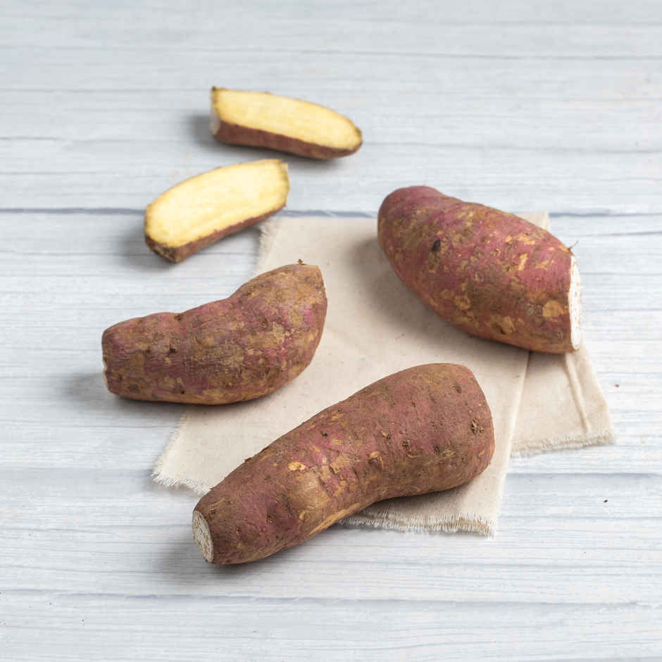 Banana (3pc) & Sweet Potato (500g) & Baby Apple Shimla (1kg) & Grapes Thompson Seedless (500g) & Watermelon Kiran (1pc) Combo