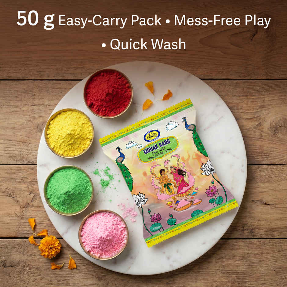 Mohak Rang Eco-Safe Holi Colour | Pink | Cycle