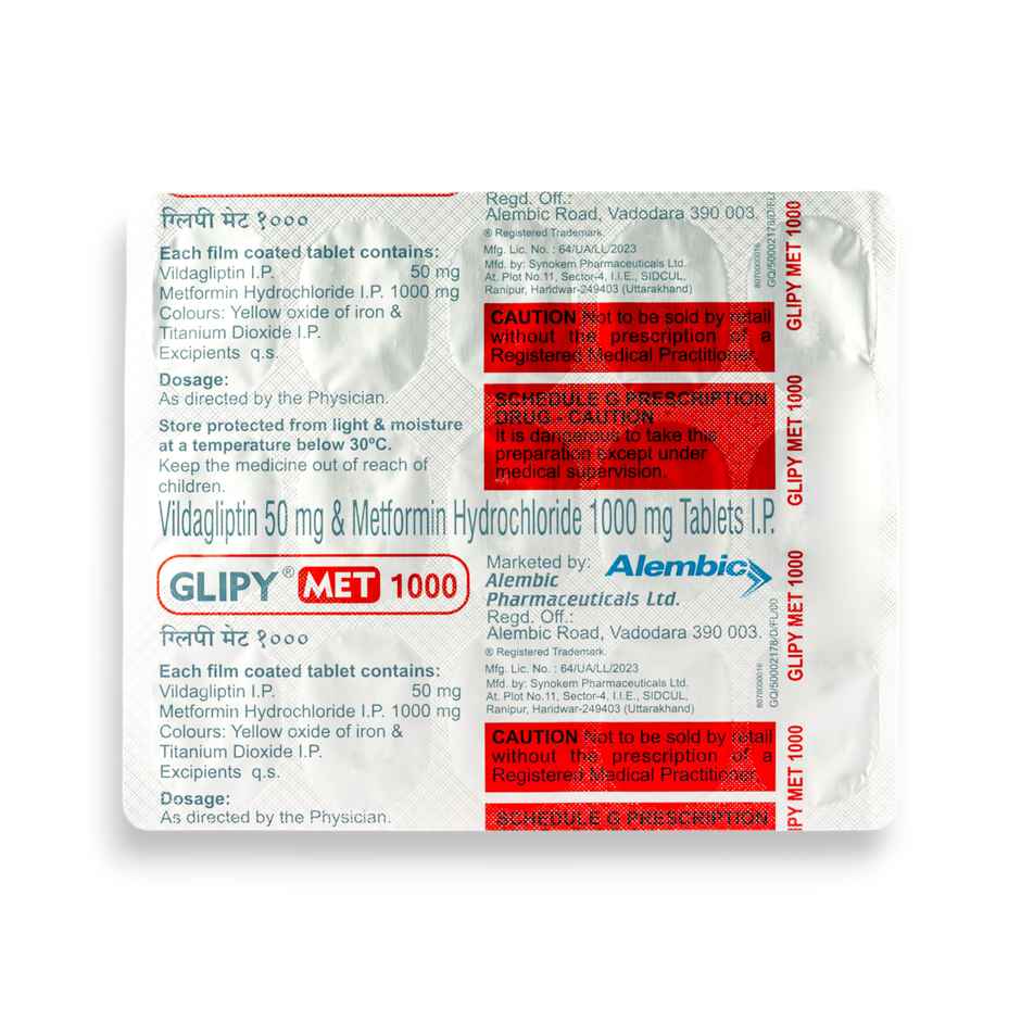 Glipy Met 1000 Tablet