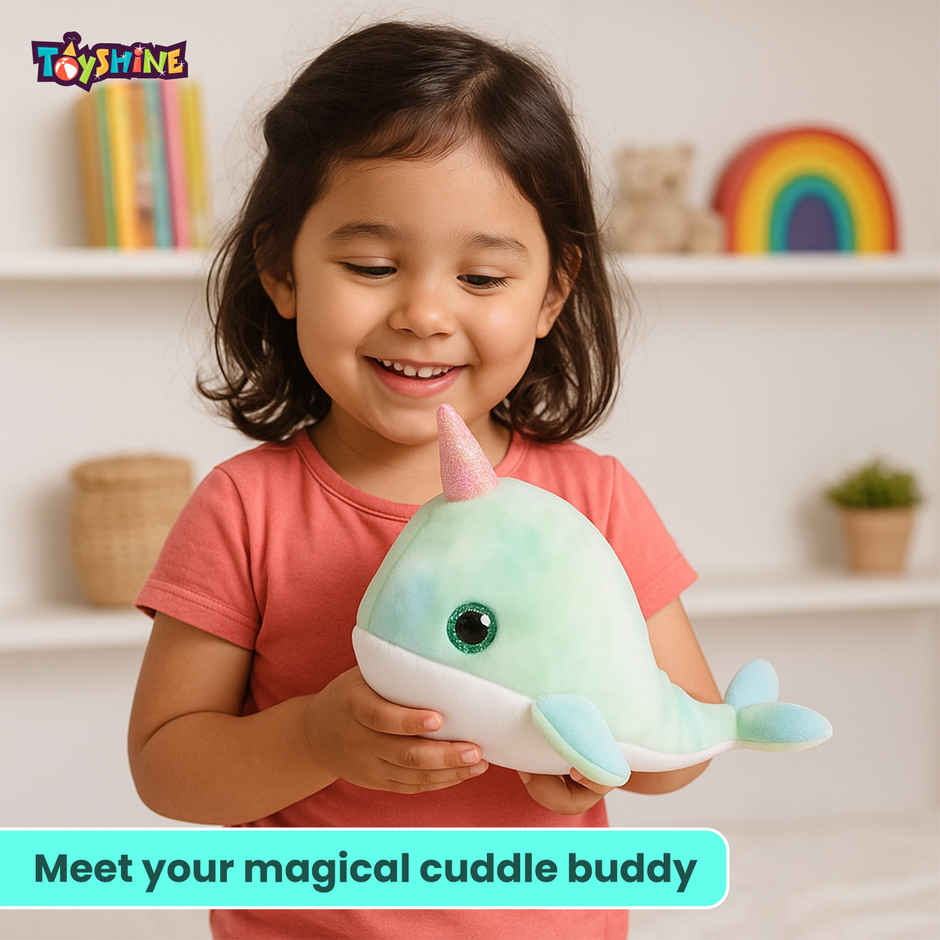 Spanker Whale Soft Toy | Cute Tie Dye Plush for Kids | Blue - 16 cm