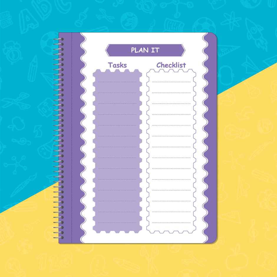 Apsara Spiral Notebook 5 Subject Single Line 60gsm (29.7 x 21 cm, 506 Pages, Covers May Differ)