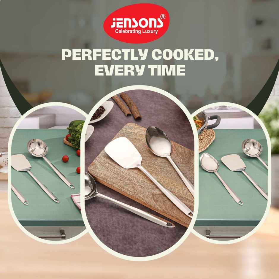Jensons Stainless Steel Kitchen Tool Set 3 Pieces | Cooking Accessories