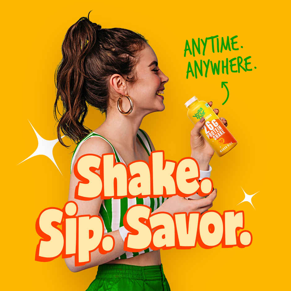 Yoga Bar 26g Protein Shake Mango Rizz, No Added Sugar, Rich In Calcium, 171 Calories