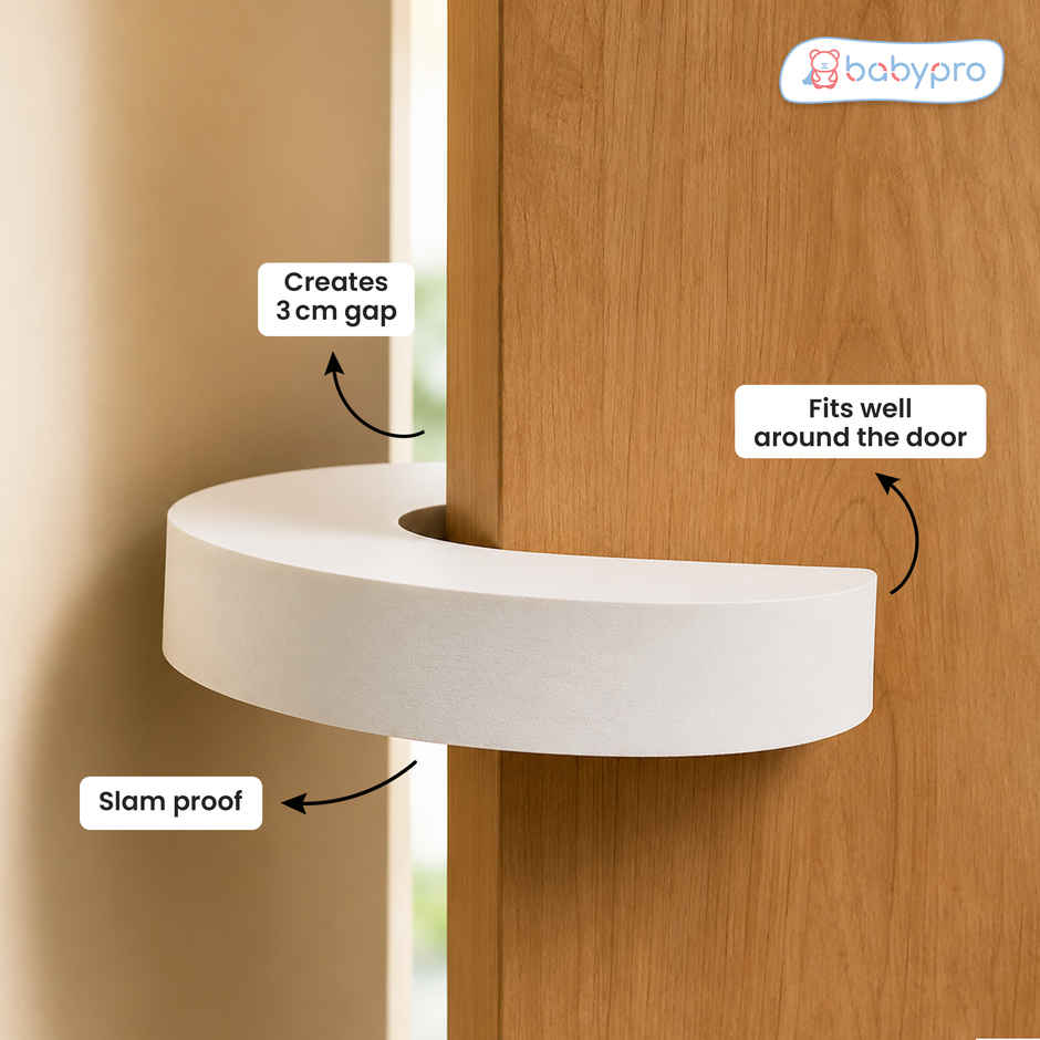 BabyPro Door Stopper Guard | U-Shape | White
