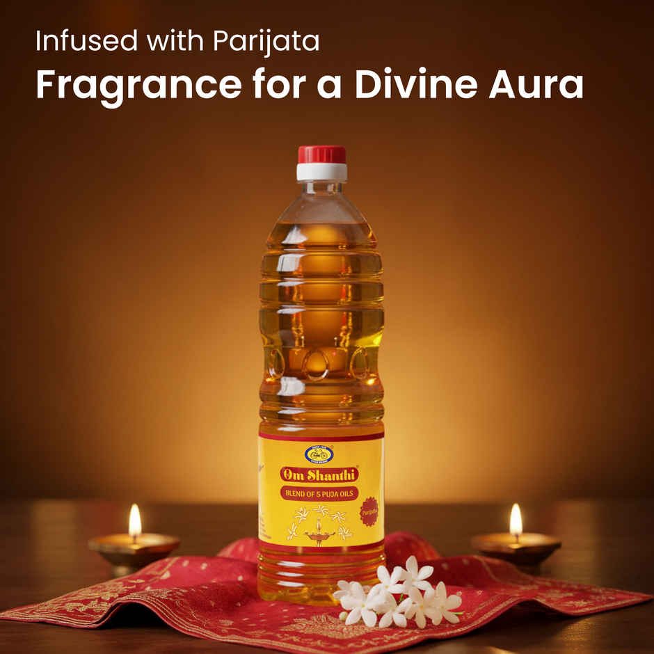 Om Shanthi Parijatha Puja Oil | Cycle