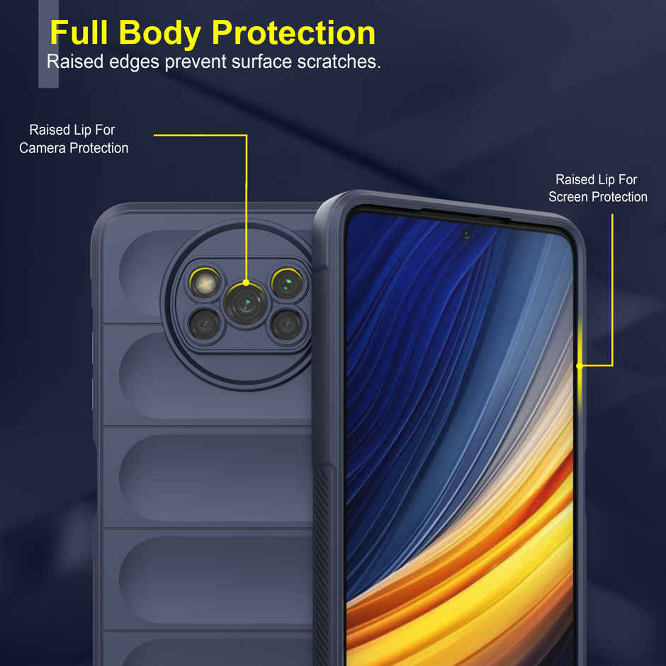 Zapcase Back Cover for Poco X3 | Poco X3 Pro | Magic-Sapphire