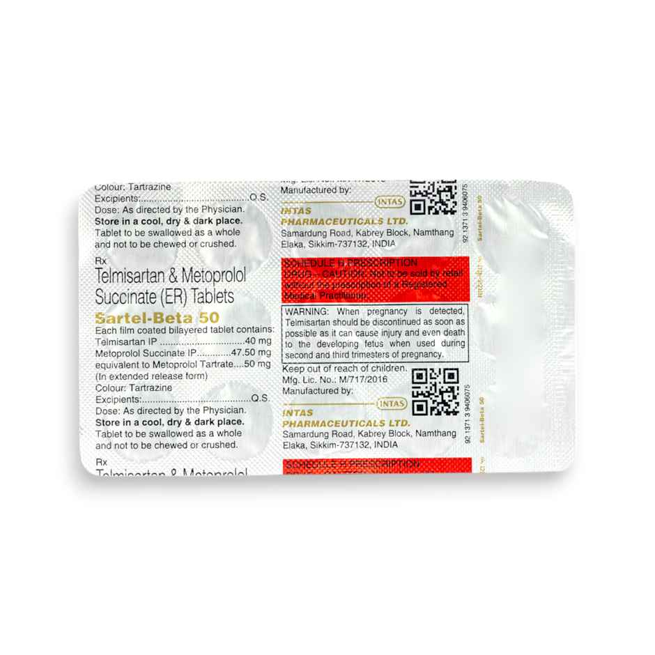 Sartel-Beta 50 Tablet ER