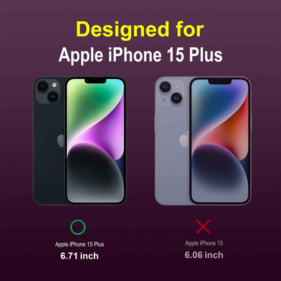 Zapcase Back Cover for Apple iPhone 15 Plus | Magic-Lavender