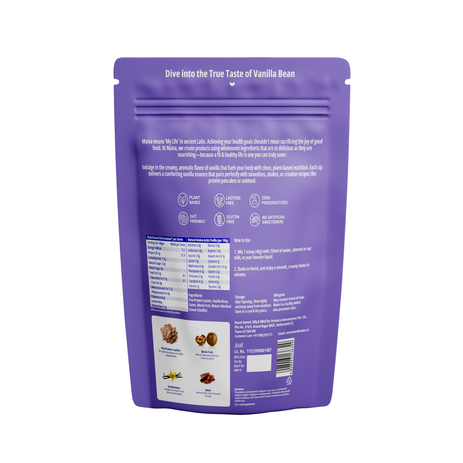 Maiva Pro Plant Protein Powder - Kerala Vanilla Bean