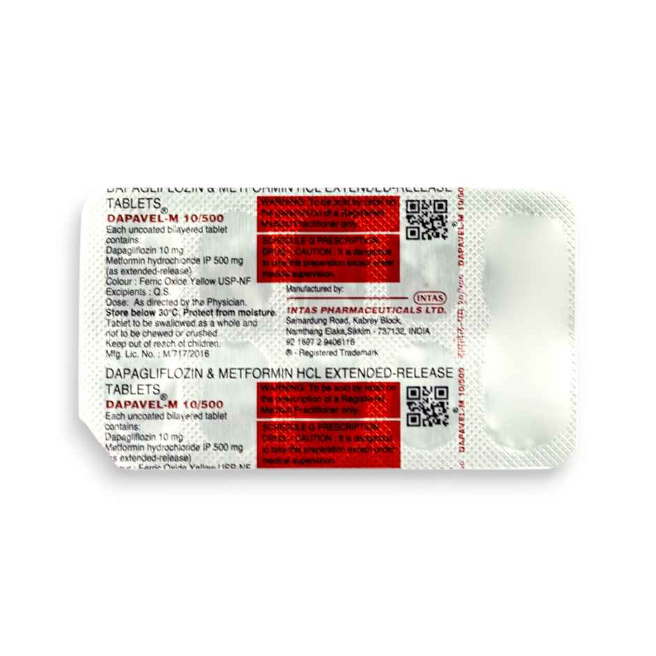 Dapavel-M 10/500 Tablet ER